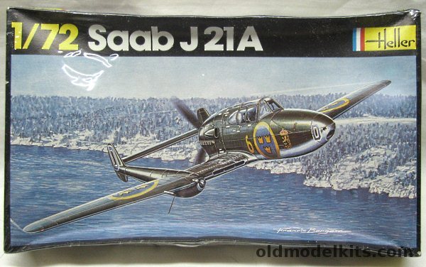 Heller 1/72 Saab J-21A - Flygflottilj 6/2nd Sq or Flygflottilj 9/1st Sq, 261 plastic model kit